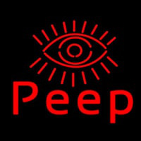 Eye Peep Red Neonkyltti
