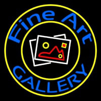 Fine Art Gallery With Logo Neonkyltti