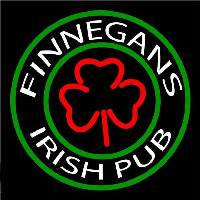 Finnegans Round Te t With Clover Beer Sign Neonkyltti