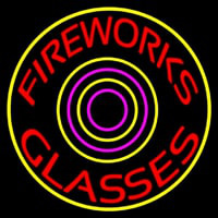 Fire Work Glasses 2 Neonkyltti