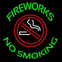 Fire Works No Smoking With Logo 2 Neonkyltti
