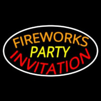 Fireworks Party Invitation In A Neonkyltti