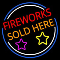 Fireworks Sold Here Circle Neonkyltti
