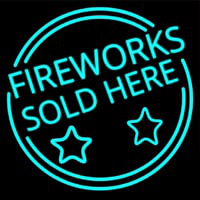 Fireworks Sold Here Circle Neonkyltti