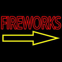 Fireworks With Arrow Neonkyltti