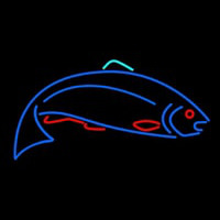 Fish Blue 1 Neonkyltti