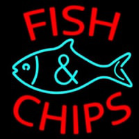 Fish Logo Fish And Chips Neonkyltti