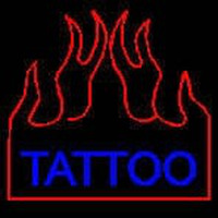 Flaming Tattoo Neonkyltti