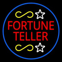 Fortune Teller With Blue Border Neonkyltti