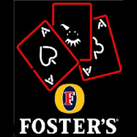 Fosters Ace And Poker Beer Sign Neonkyltti