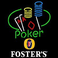 Fosters Poker Ace Coin Table Beer Sign Neonkyltti