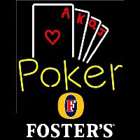 Fosters Poker Ace Series Beer Sign Neonkyltti