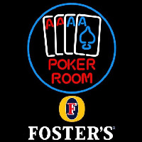 Fosters Poker Room Beer Sign Neonkyltti