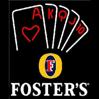 Fosters Poker Series Beer Sign Neonkyltti