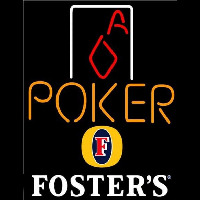 Fosters Poker Squver Ace Beer Sign Neonkyltti