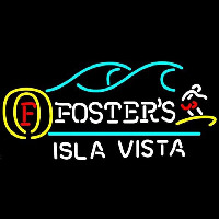 Fosters Surfer Isla Vista Beer Sign Neonkyltti