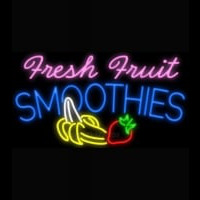 Fresh Fruit Smoothies Logo Neonkyltti
