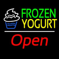 Frozen Yogurt Open White Line Neonkyltti