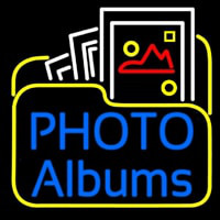 Gallery Icon With Blue Photo Album Neonkyltti