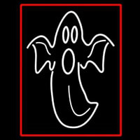 Ghost With Red Border Neonkyltti
