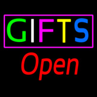 Gifts Block Open Red Neonkyltti