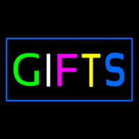 Gifts Blue Rectangle Neonkyltti