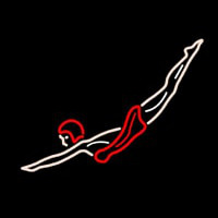 Girl Diving Neonkyltti
