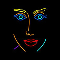 Girl Face Neonkyltti