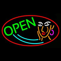 Girl Logo Open Neonkyltti