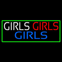 Girls Girls Girls Strip With Turquoise Border Neonkyltti