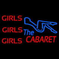 Girls Girls Girls The Cabaret Girl Logo Neonkyltti