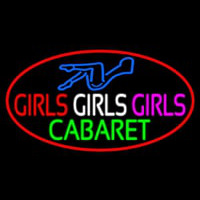 Girls Girls Girls The Cabaret Girl Logo Neonkyltti