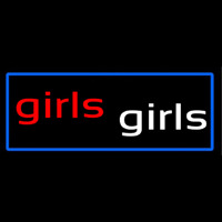 Girls Girls Strip Club With Blue Border Neonkyltti
