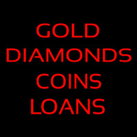 Gold Diamonds Coins Loan Neonkyltti