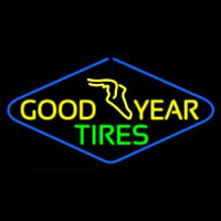 Goodyear Tires Blue Border Neonkyltti