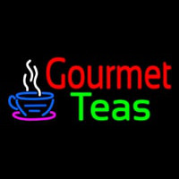 Gourmet Teas With Cup Logo Neonkyltti