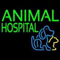 Green Animal Hospital Dog Logo Neonkyltti
