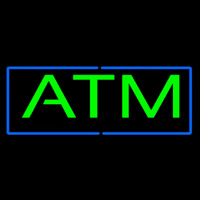 Green Atm Blue Border Neonkyltti