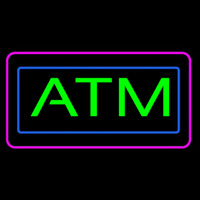 Green Atm Pink Blue Border Neonkyltti