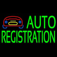 Green Auto Registration With Logo Neonkyltti