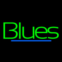 Green Blues Cursive 2 Neonkyltti
