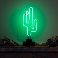 Green Cactus Desktop Neonkyltti