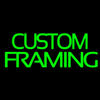 Green Custom Framing Neonkyltti