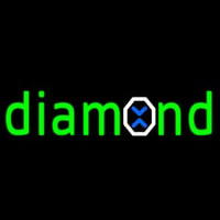 Green Diamond Logo Neonkyltti