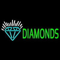 Green Diamonds Logo Neonkyltti