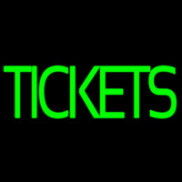 Green Double Stroke Tickets Neonkyltti