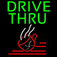 Green Drive Thru With Coffee Neonkyltti