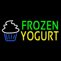 Green Frozen Yogurt Yellow Logo Neonkyltti