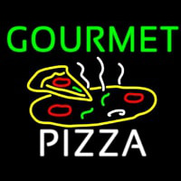 Green Gourmet Pizza Logo Neonkyltti