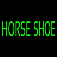 Green Horse Shoe Neonkyltti